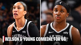 A'ja Wilson & Jackie Young combine for 66 POINTS in win over Mercury 😤 | WNBA Highlights