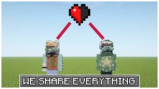 2 idiots try to BEAT Minecraft while sharing EVERYTHING