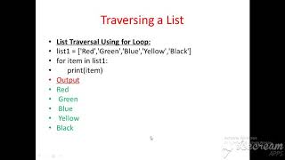 Traversing a list in Python