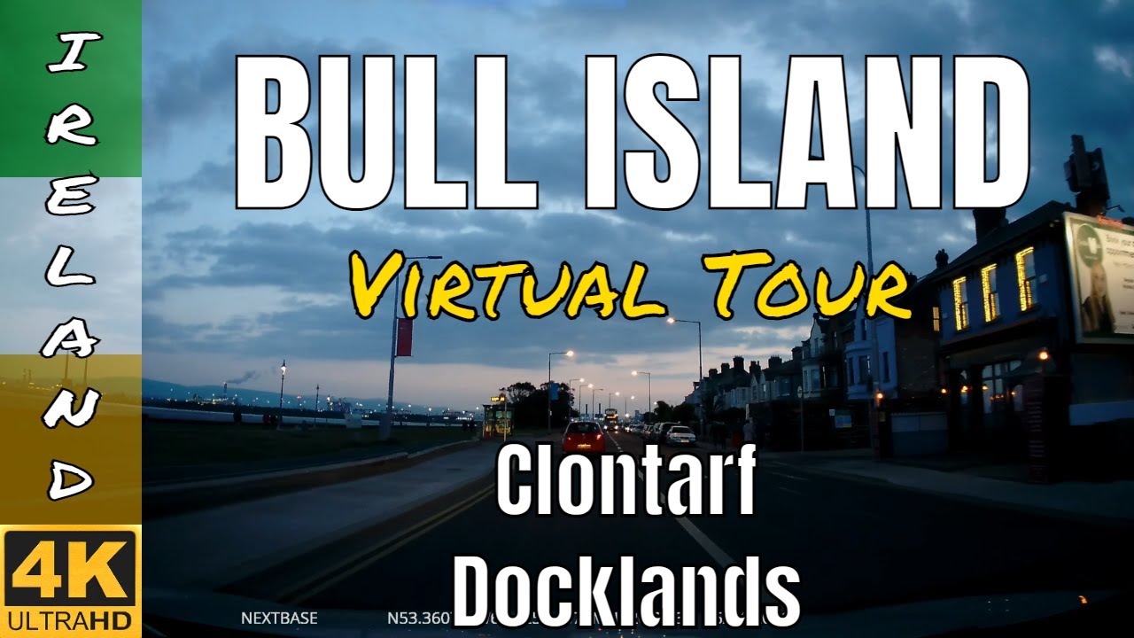 Bull Island Dublin 4K | Virtual Tour | Clontarf to City Centre | Drive and Explore Ireland 🇮🇪