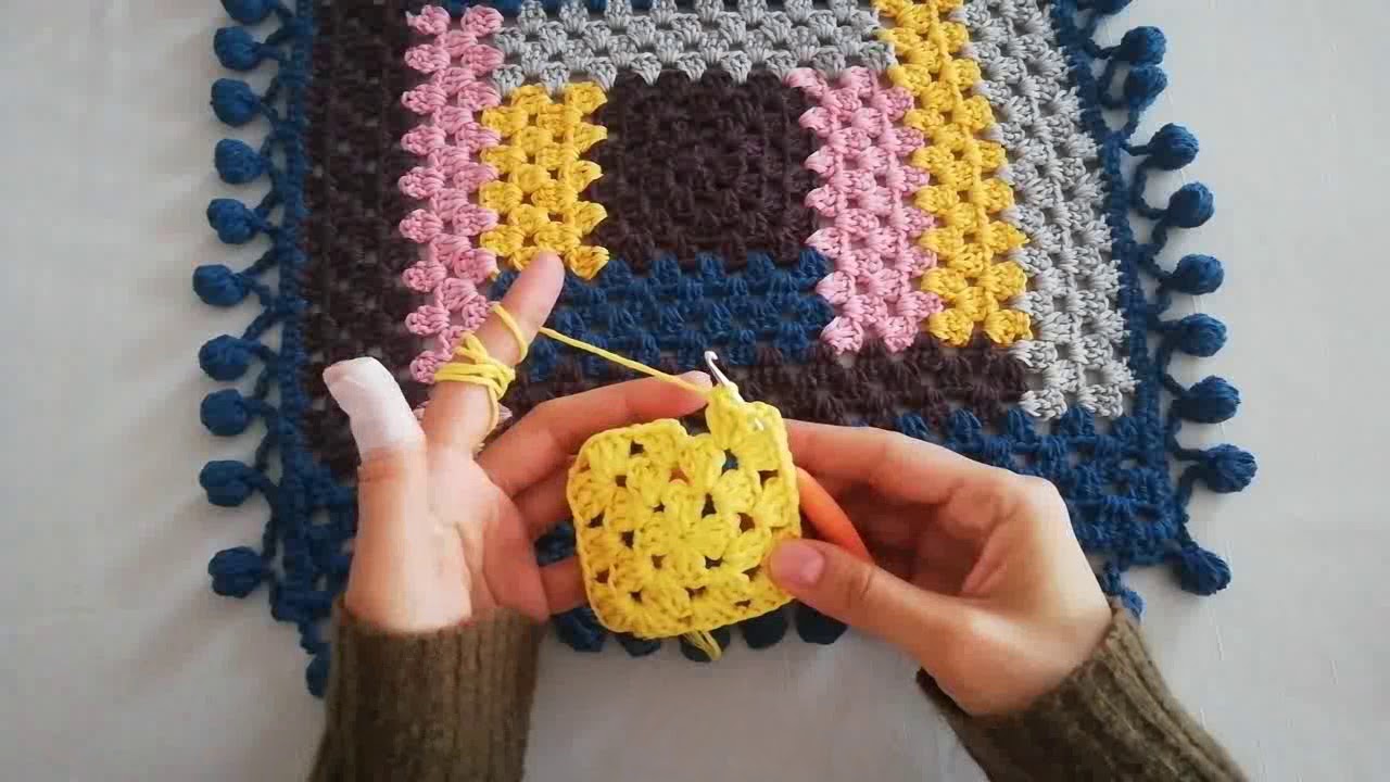 kırk yama örgü modeli \ battaniye,kırlent modelleri