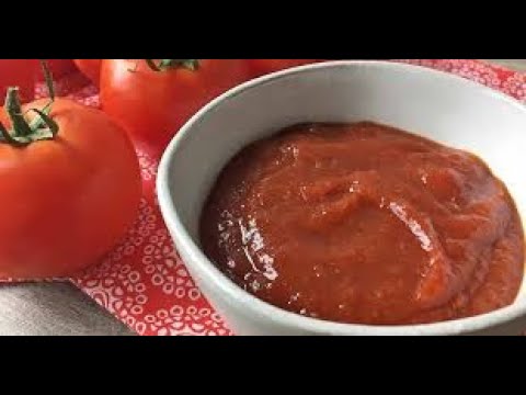 Tomato ketchup with simple ingredients at home - YouTube