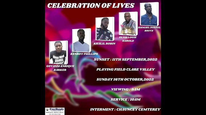 Celebration of life . Elvise Harold , Dorrel Bruce...