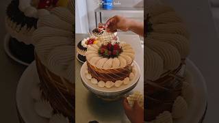 Easy quick Beginner cake decoration idea,Simple cake design.cakedecorating shortvideo