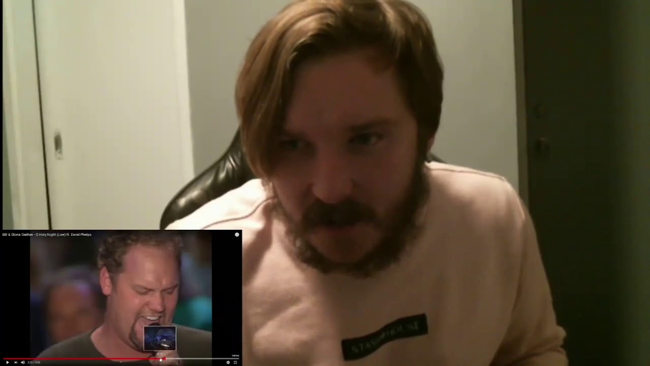 Reacting to David phelps O Holy night.  INCREDIBLE VOCAL CONTROL WOW!!!!!!!