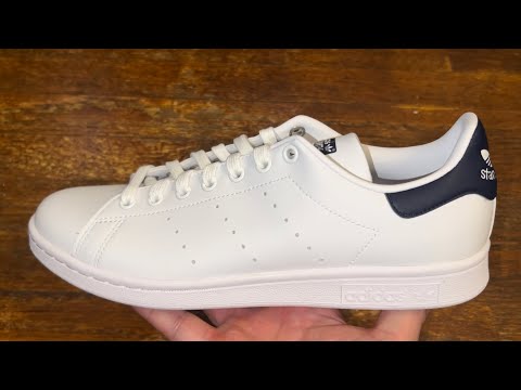 Adidas Stan Smith White Collegiate Navy Blue Shoes