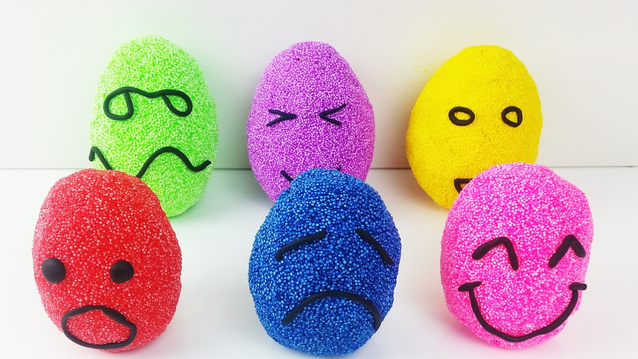 Learn Colors Play Foam Surprise Eggs Toys Superhero Play Doh Clay Сups