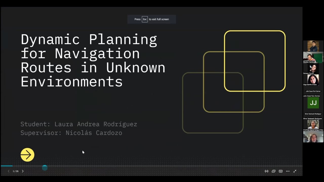 Dynamic Planning for Navigation Routes in Unknown Environments