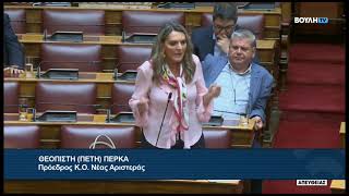 Θ. Πέρκα (Πρόεδρος ΝΕΑΣ ΑΡΙΣΤΕΡΑΣ)(Εκμετάλλευση των κρατικών λαχείων)(28/04/2026)
