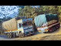 DARE To DRIVE Heavy Loaded Trucks In Dangerous Ghat | Lorry Videos | Truck Videos | Trucks In Mud