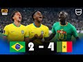 السنغال تضرب البرازيل بهزيمة قاسية ومذلة البرازيل 2 4 السنغال مباراة ودية 2023 