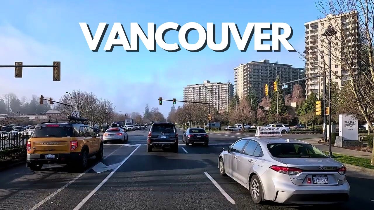 Real Time Drive Burnaby to Ambleside Park | BC Scenic Driving