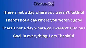 I am Thankful Lyrics By: Anointed Praise