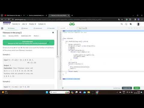 Fibonacci in the array