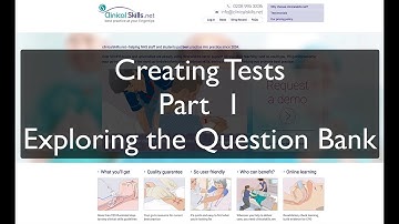 Creating tests part 1 – Exploring the question bank