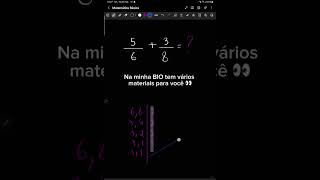 Adição de FRAÇÕES Em 15 Segundos #matemática