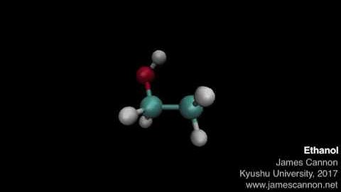 An Ethanol molecule (molecular dynamics simulation)