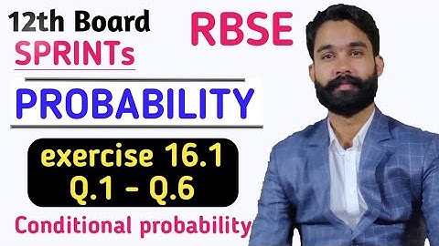 probability class 12/RBSE class 12 math chapter 16.1/conditional probability/