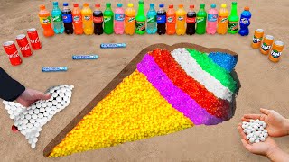 Diy Rainbow Ice Cream With Orbeez Vs Coca-Cola, Mentos And Popular Sodas Underground