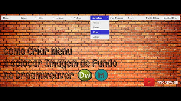 Como criar um Menu e reproduzir uma Background image no Dreamweaver