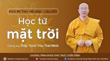 "Học từ mặt trời" - câu 205 Kinh Mi Tiên Vấn Đáp | Thầy Thích Trúc Thái Minh