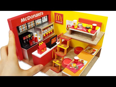 DIY Miniature Board shop # 36  - Mcdonalds shop decor