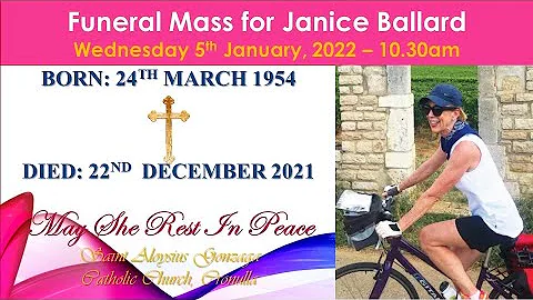 Catholic Funeral Mass for Janice Ballard (10.30am)...