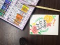 Get well soon card | how to make easy card | watercolor card |easy and simple card | flower card
