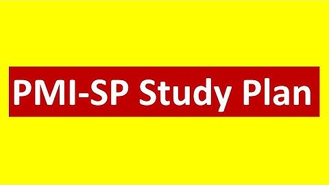 PMI SP Study Plan 2023