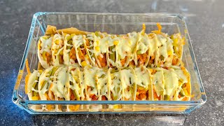 Çocukların Bayılacağı Çok Pratik Kaşarlı Tavuklu Mini Taco | Pratik Akşam Yemeği | Fake Tacos