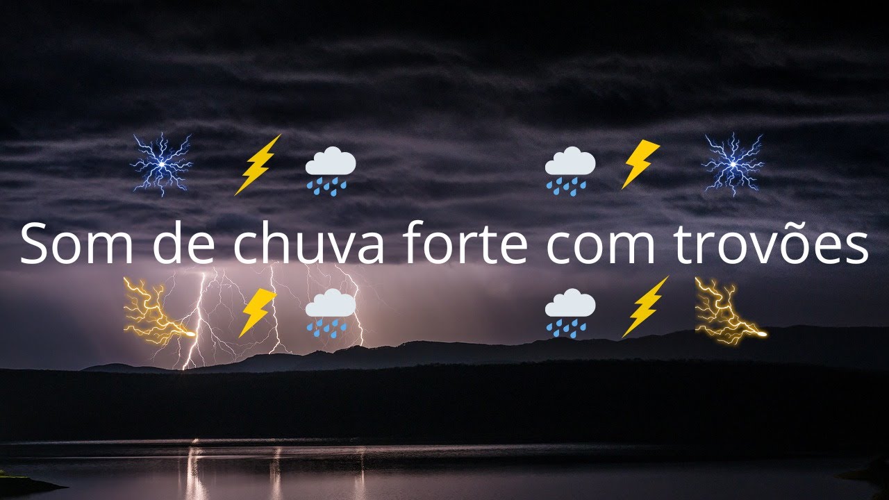 Som de chuva forte com trovões para dormir e relaxar - YouTube