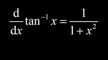 Why the derivative of the inverse tangent is 1/(1+x^2).