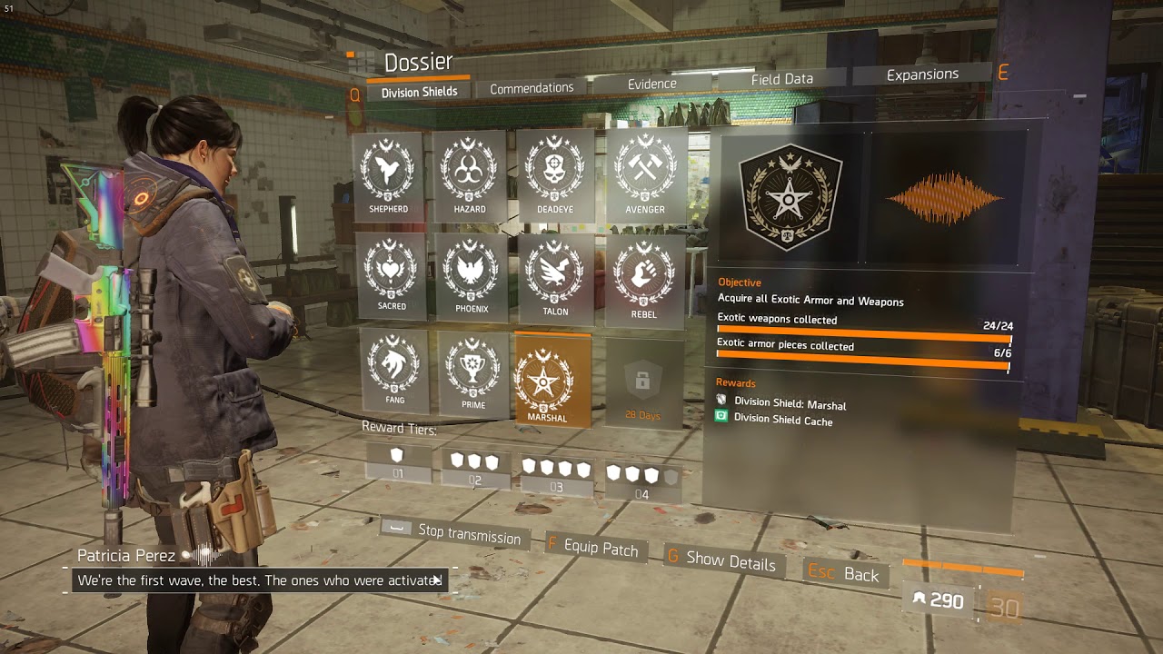 The Division - Marshal Shield Audio Recording