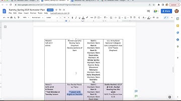 Semester Plan Tutorial