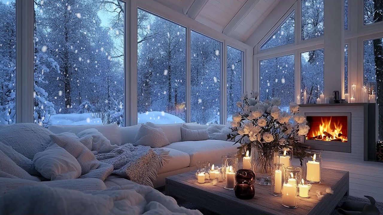Silent Winter Atmosphere Enhanced with Piano | Snowy Stillness | Calm Meditation State, Mental Focus