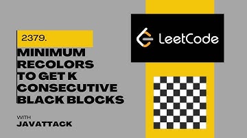 2379. Minimum Recolors to Get K Consecutive Black Blocks | Leetcode | Java |