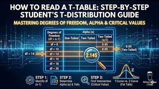 How to Read a T-Table: Step-by-Step Student's T-Distribution Guide