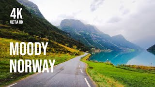 Moody Relaxing Drive in Olden, Norway | Scenic Route to Olden