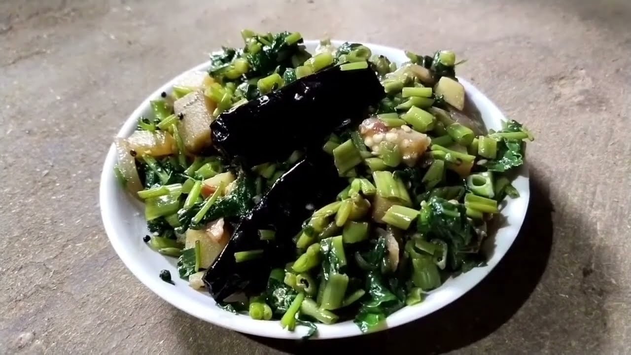 ମା' ଙ୍କ ହାତର ସ୍ବାଦ | କଳମ ଶାଗ ଆଳୁ ଭଜା Traditional Odia Recipe