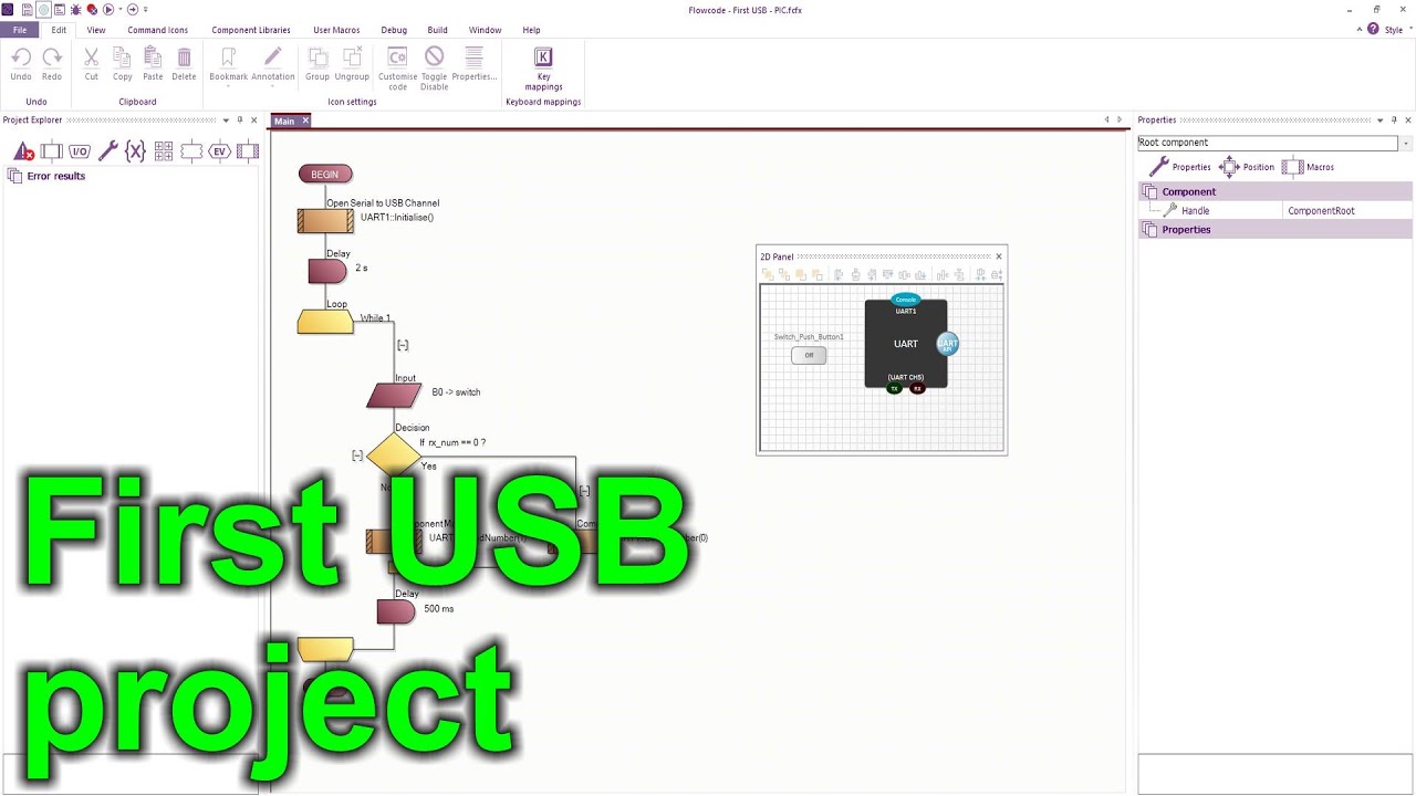 30 - PC Developer first USB project (E-blocks 3 and Flowcode v11)
