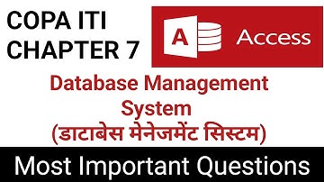 💾 COPA ITI CHAPTER 7 | Database Management System | MS Access | Most Important MCQs ✅
