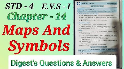 4th Evs lesson 14 maps and symbols Question answers Mh Board.