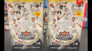 2005 Fleer Platinum Baseball Blaster Box Comparison