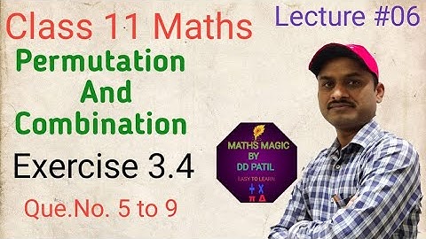 Permutations and combinations class 11 Maths| Exercise 3.4 | Que.no 5 to 9