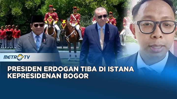 Presiden Turki Recep Tayyip Erdogan Tiba di Istana Kepresidenan Bogor, Jawa Barat