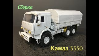 Сборка пластиковой модели КАМАЗ-5350 в масштабе 1/35 .