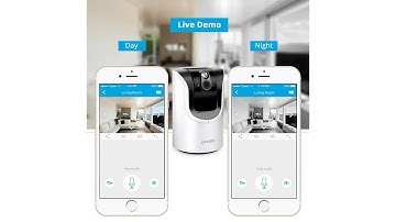 Zmodo Pan Tilt 720p HD WiFi Wireless IP Network Smart Home Video Security Camera Two-Wa...