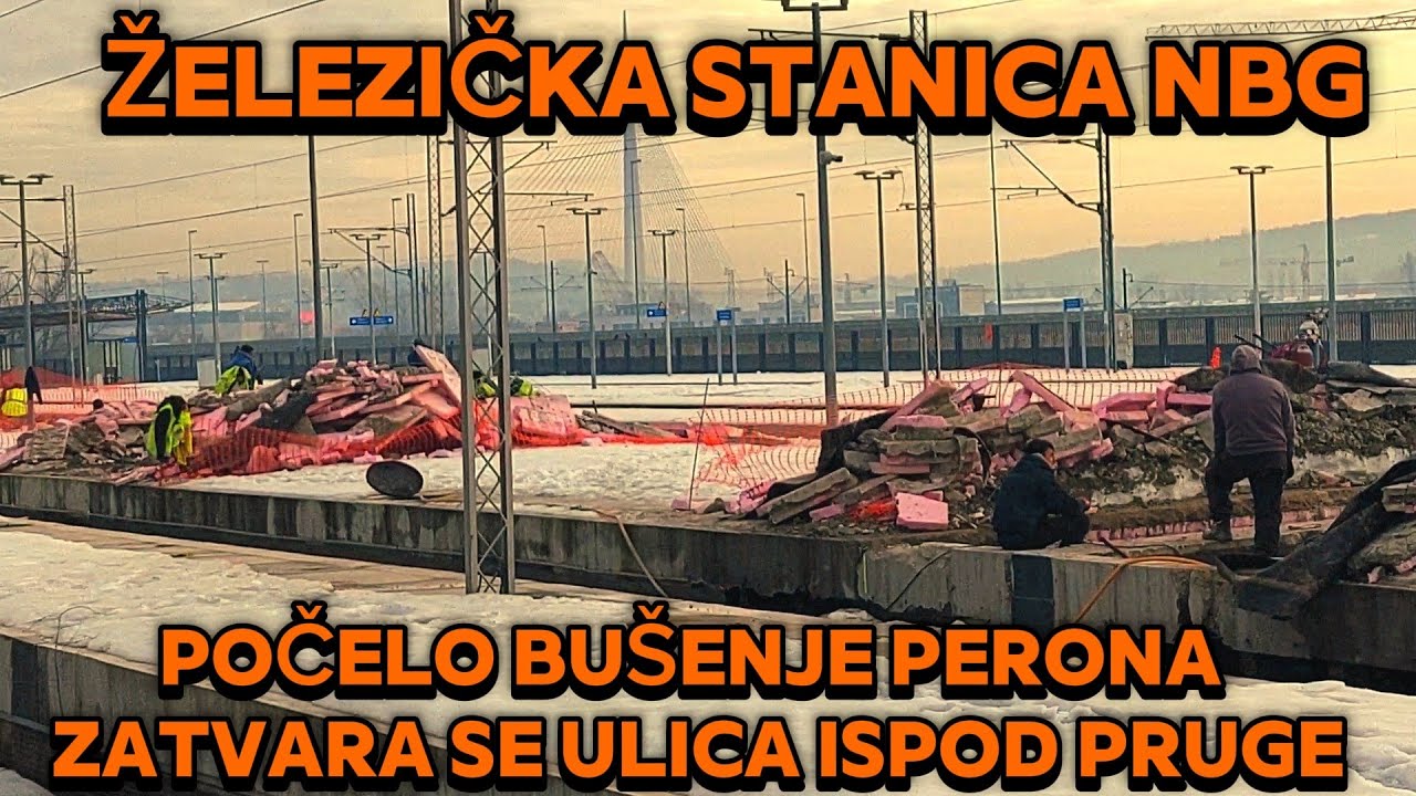 DIREKTNO SA ŽEL.STANICE NBG POČELO BUŠENJE PERONA KA DONJEM DELU,ZATVARA SE ULICA ISPOD NADVOŽNJAKA