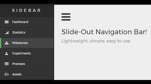 How to Create a Animated Sidebar Menu using HTML, CSS & JavaScript.