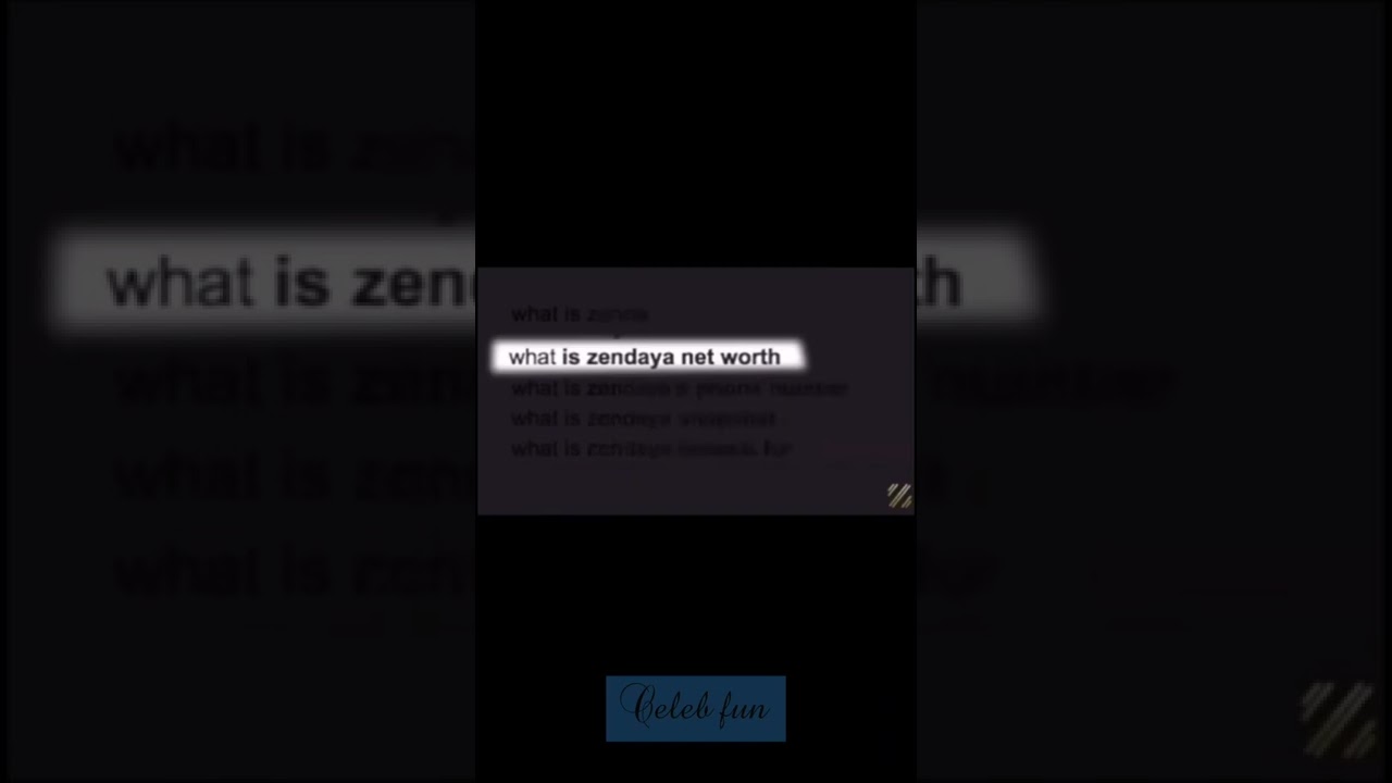 When zendaya Googled her net worth 